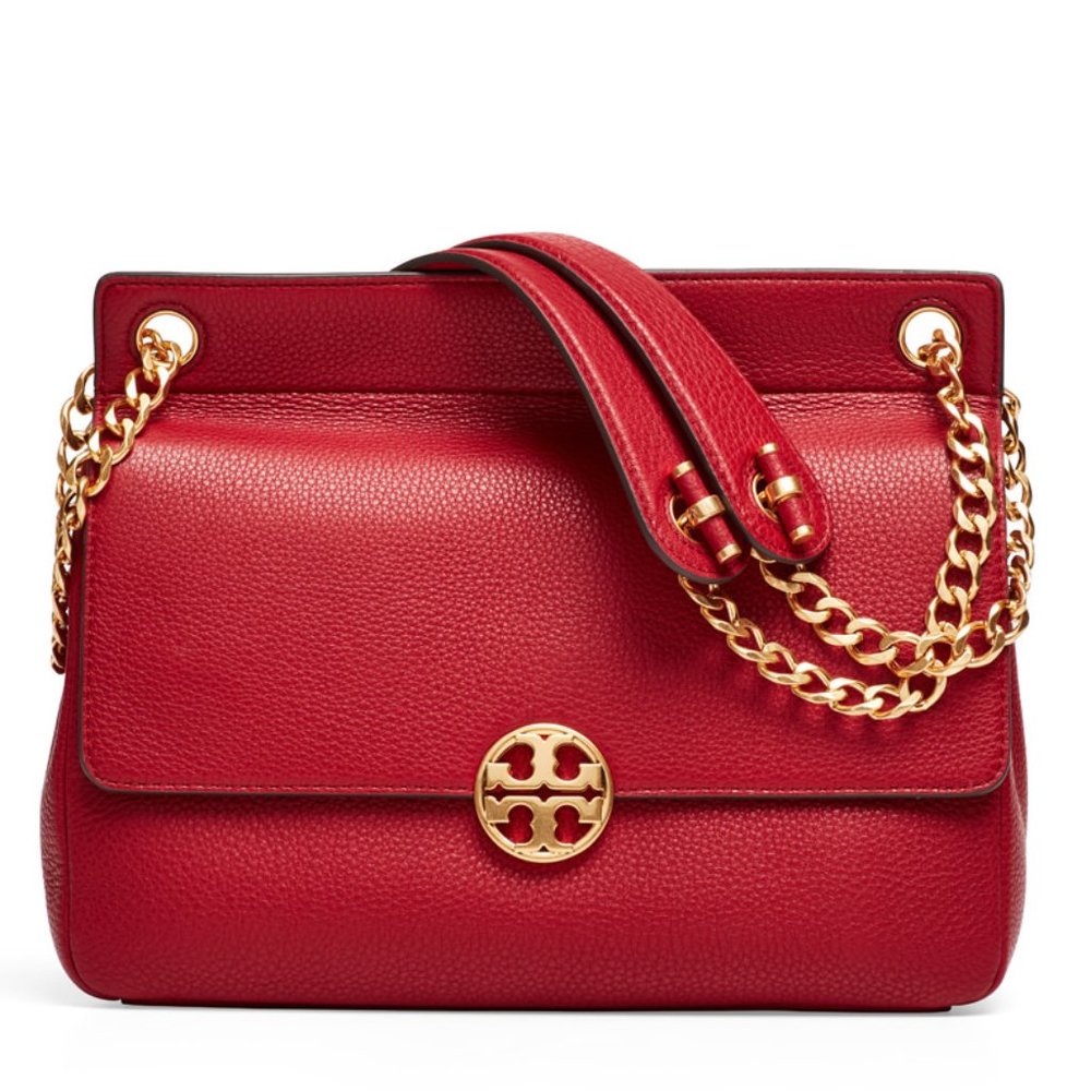 Tory Burch Red Chelsea Flap Shoulder Bag